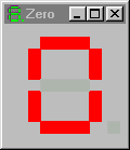 Hex 7 segment display component