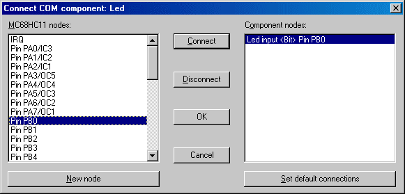 Connecting the led component...