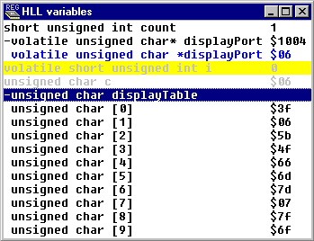 High Level Language Variableswindow